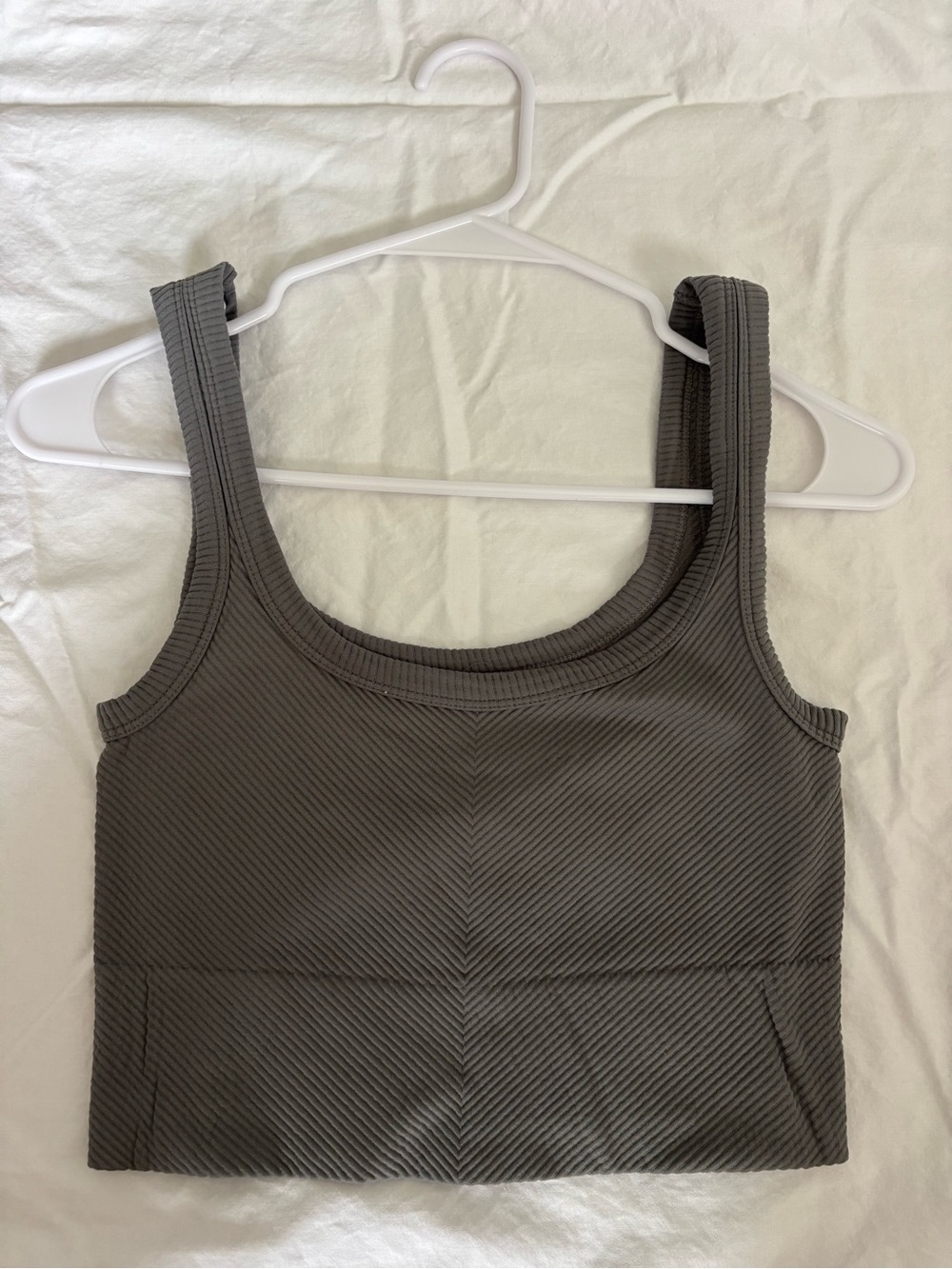 Nikibiki Ribbed Dark Grey Tank Top